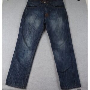 Cezer Jeans Mens 38 Straight Leg Denim Dark Blue